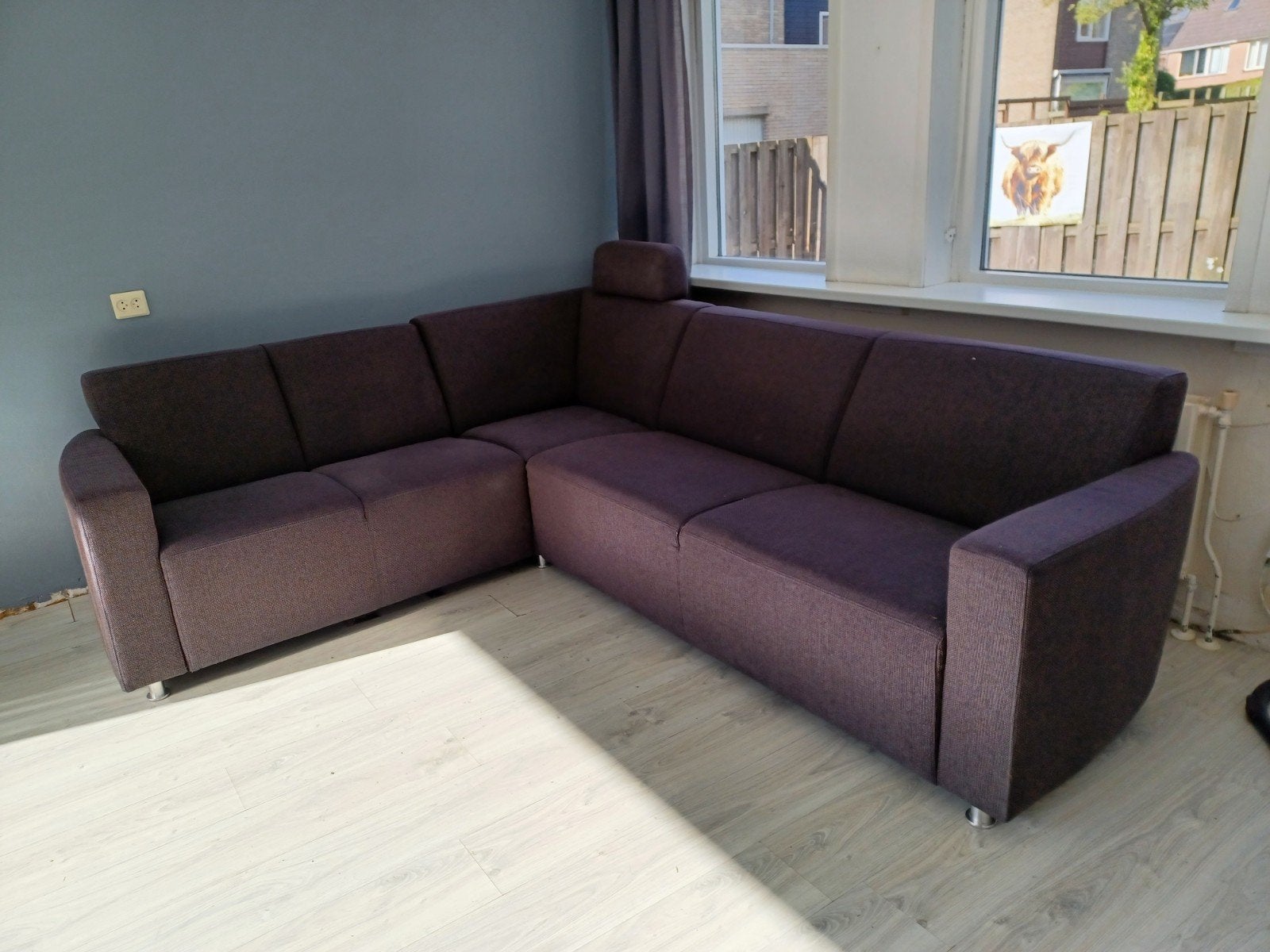 Comfortabele Hoekbank - Bruin Stof, Huis en Inrichting, 250 tot 300 cm, 100 tot 125 cm, Hoekbank, Ophalen of Verzenden