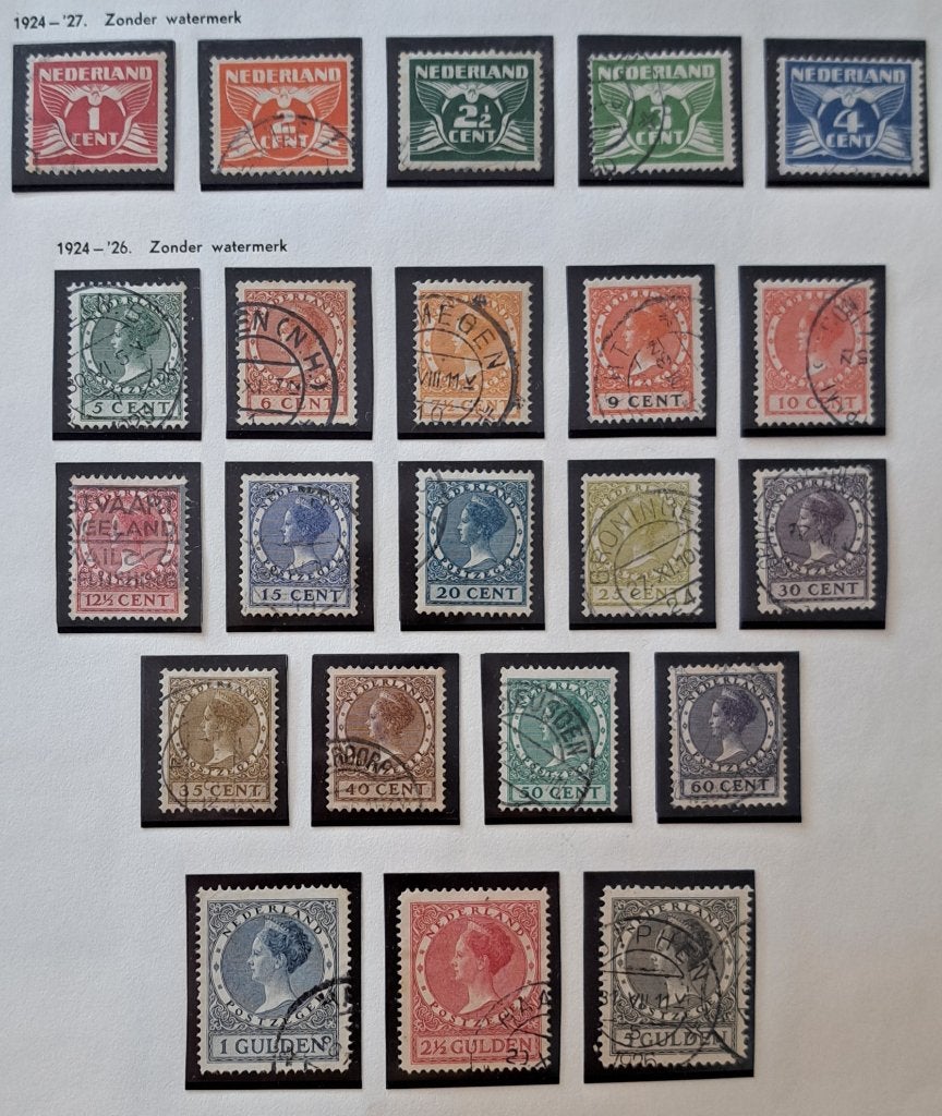 Nederland 1924/1926 nvph 144/165 gest. (Davo), Ophalen of Verzenden, T/m 1940, Gestempeld