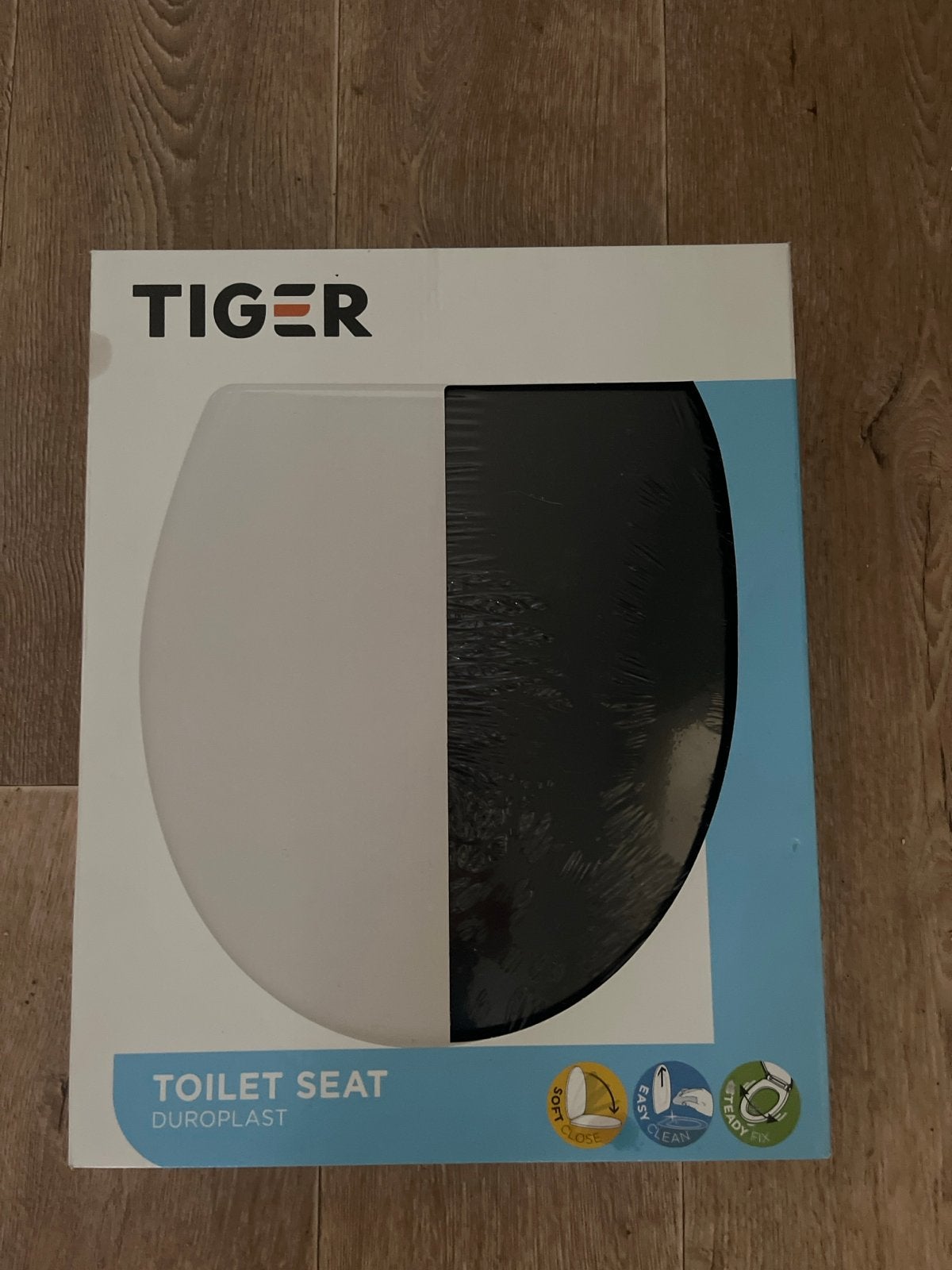 Nieuwe Tiger Toiletzitting Duroplast - Zwart/Wit, Ophalen of Verzenden, Nieuw, Toilet