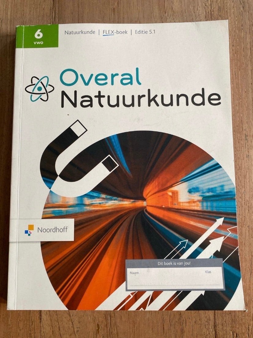 Overal Natuurkunde FLEX-boek 6 VWO Editie 5.1, Ophalen of Verzenden, Beta, Zo goed als nieuw, HBO
