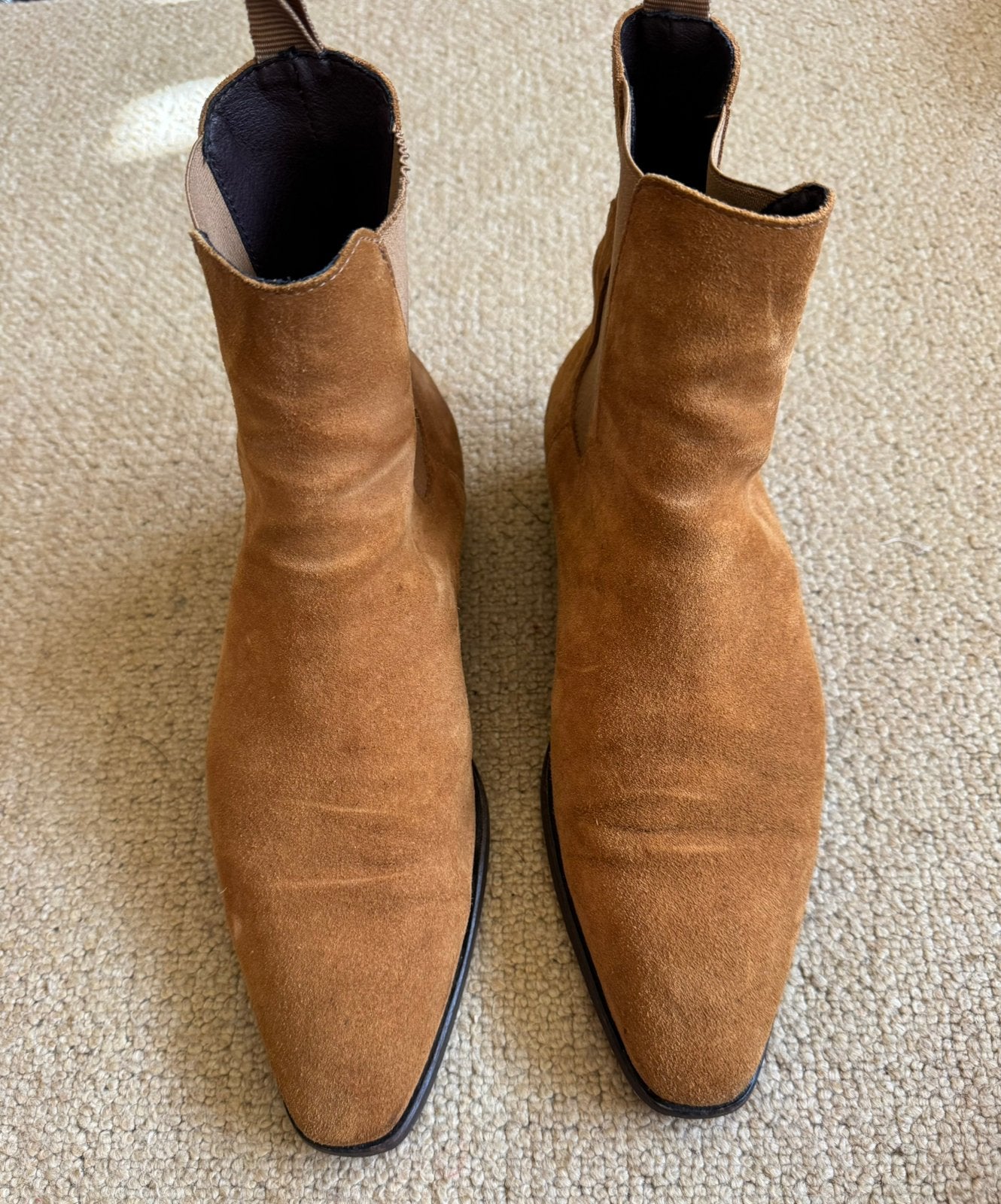 Sacha casual collection: 42, suède, zeemkleurig, boots,, Overige kleuren, Boots, Ophalen of Verzenden, Zo goed als nieuw