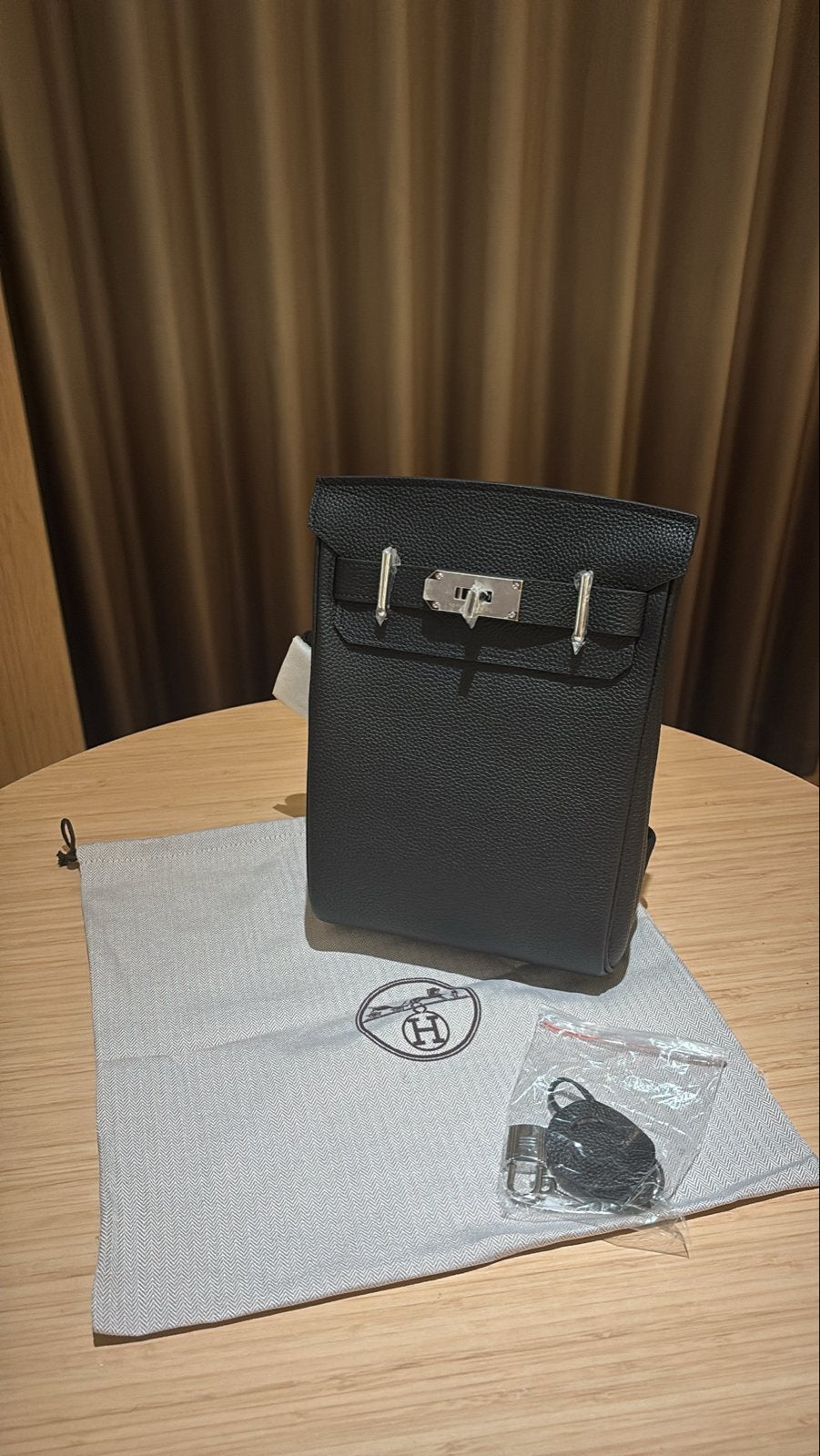 Hermes HAC à Dos Schoudertas | Echt Leer | Alle kleuren!, Sieraden, Tassen en Uiterlijk, Ophalen of Verzenden, Nieuw, Zwart, Overige typen