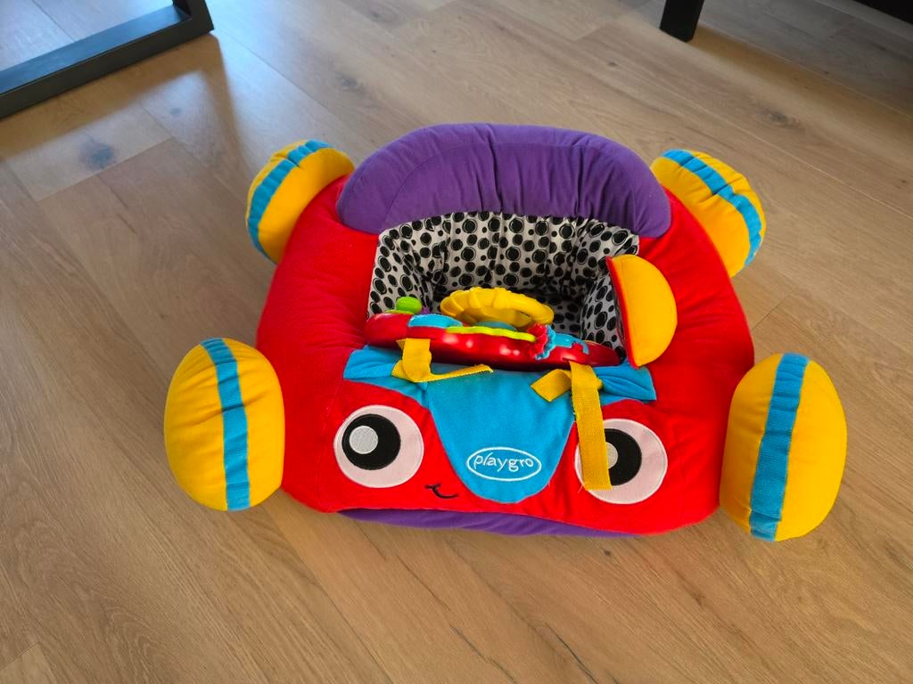 Playgro Comfy Car Pluchen Zitkussen Baby Speelkussen, Kinderen en Baby's, Speelgoed | Babyspeelgoed, Ophalen of Verzenden, Gebruikt