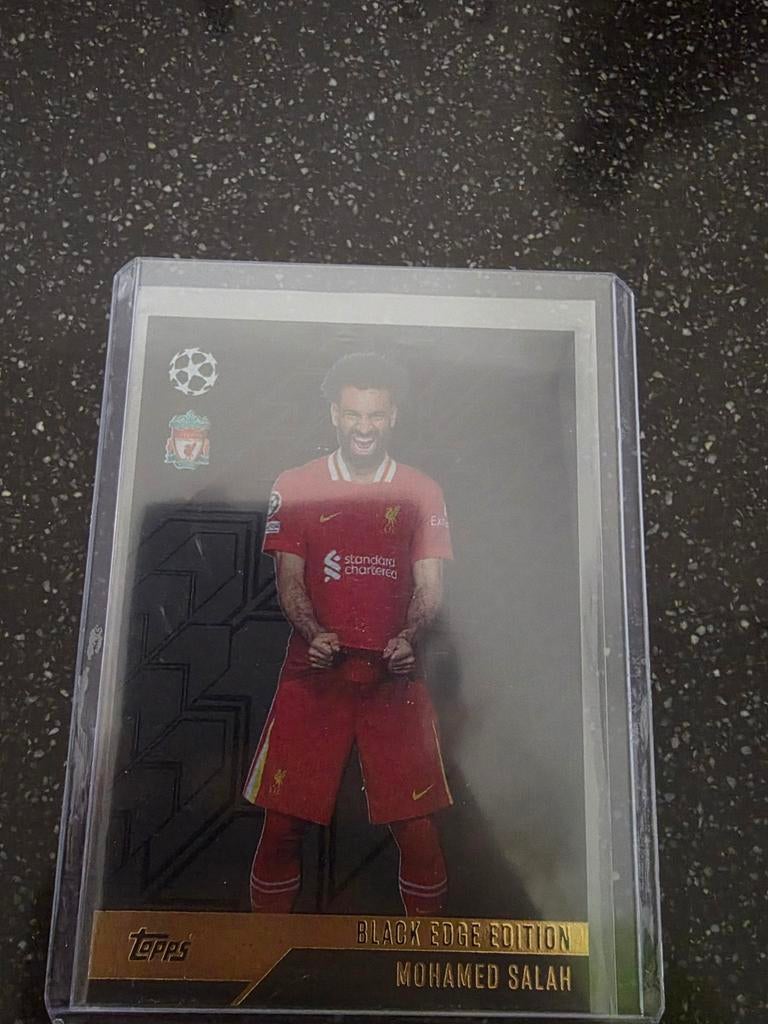 Topps match attax 24/25 Black Edge Edition mohamed salah, Ophalen of Verzenden, Nieuw, Plaatje