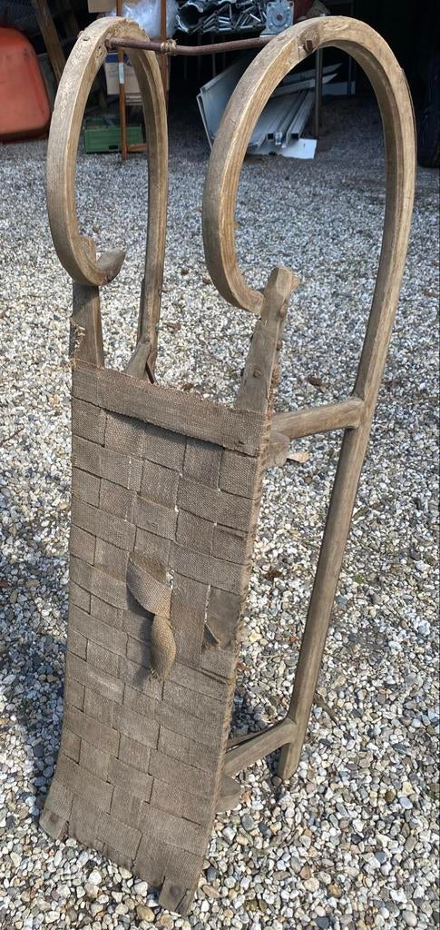 Oude decoratieve slee, Ophalen of Verzenden, Gebruikt, Hout