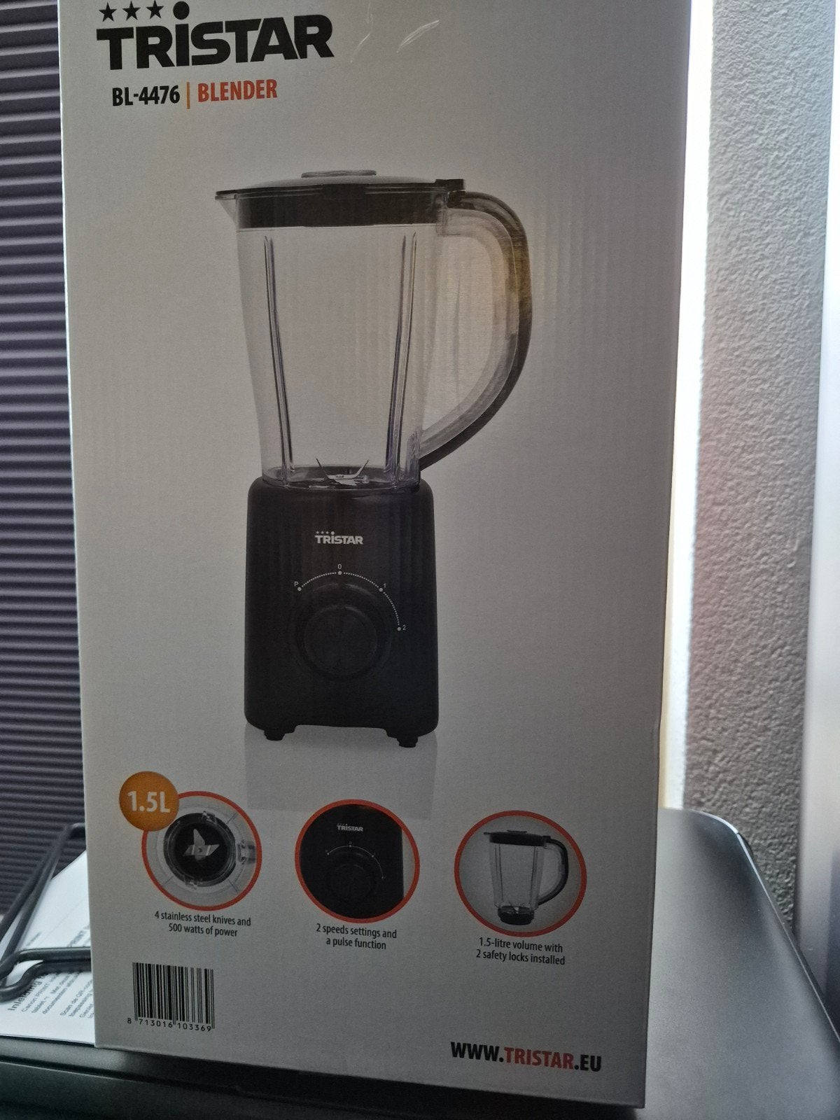 Tristar BL-4476 Blender 1.5L - Nieuw in doos, Ophalen of Verzenden, Nieuw, Blender