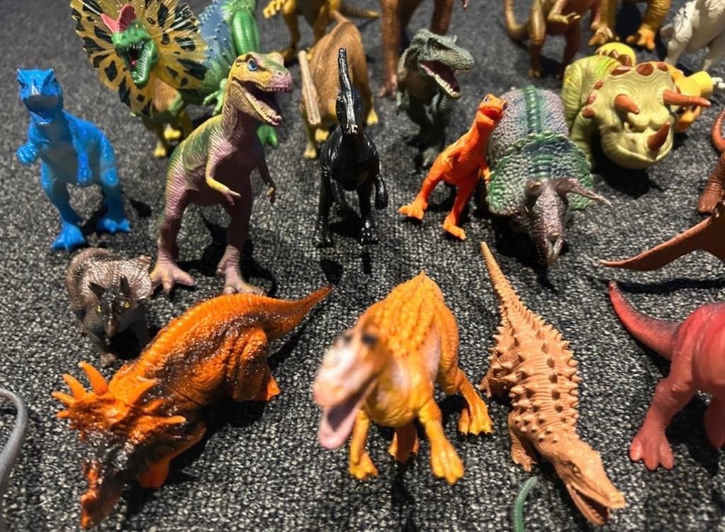 Doos vol met dinosaurussen - Speelgoed dinosauriërs, Gebruikt, ., Jongen of Meisje, Ophalen of Verzenden