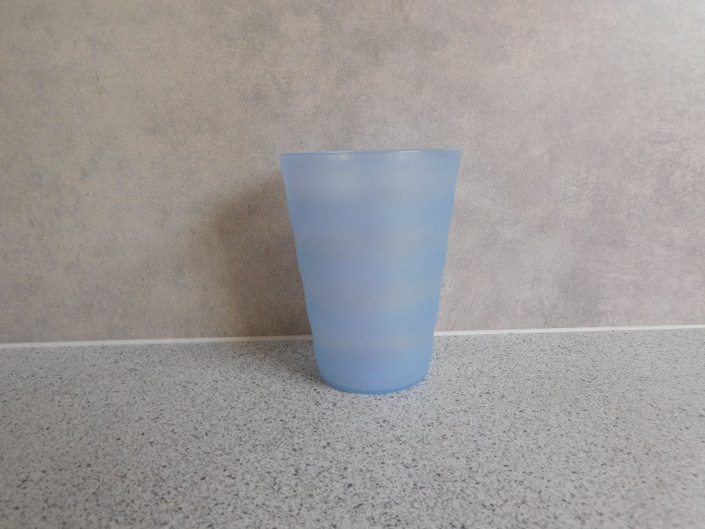 Tupperware Trendy Beker Licht Blauw - 330 ml, Gebruikt, Blauw, Beker of Kan, Ophalen of Verzenden