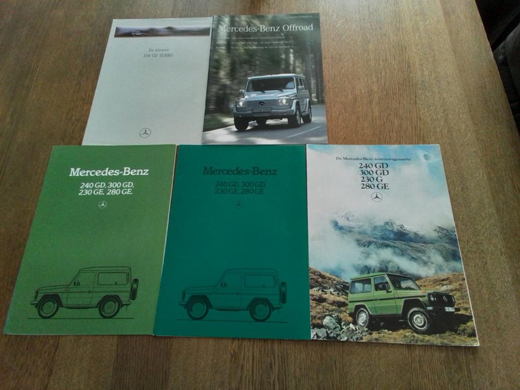 Folders Mercedes-Benz 240 GD, 230 GE, 300 GD, 280 GE, 350 GD, Ophalen of Verzenden, Zo goed als nieuw, Mercedes