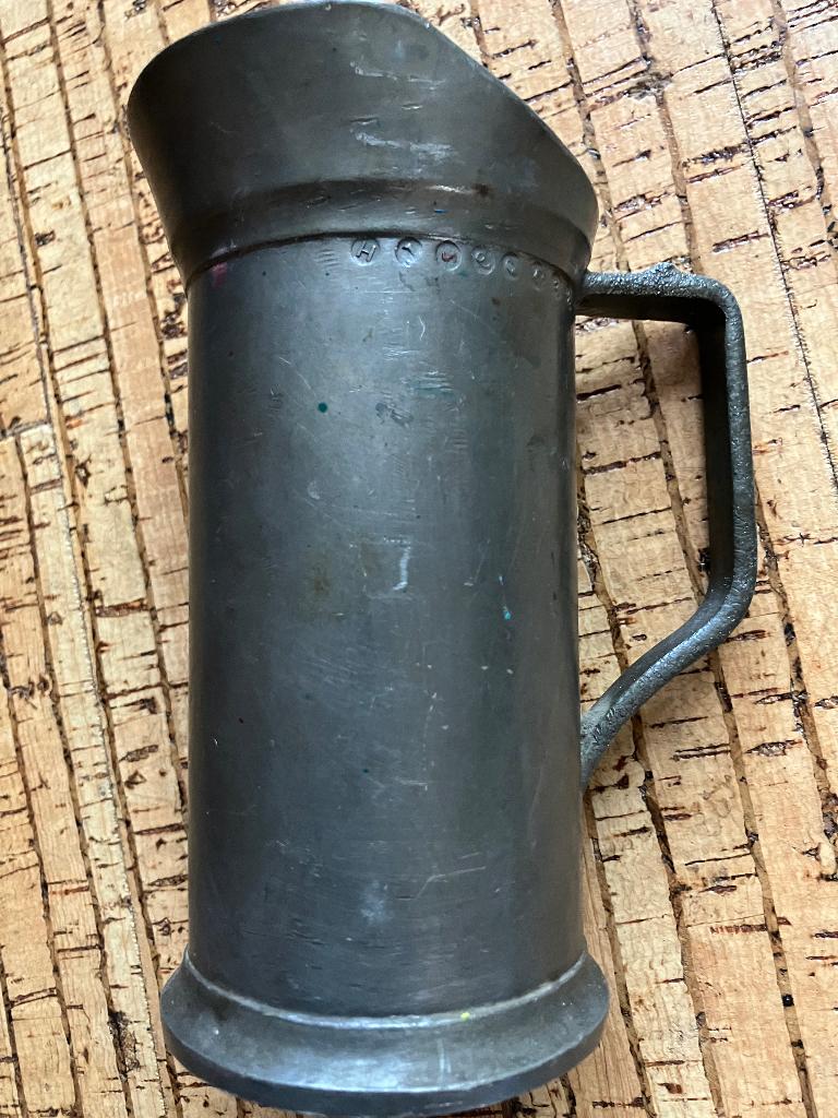 Tinnen Maatbeker tin 0,5liter, Antiek en Kunst, Antiek | Tin, Ophalen of Verzenden
