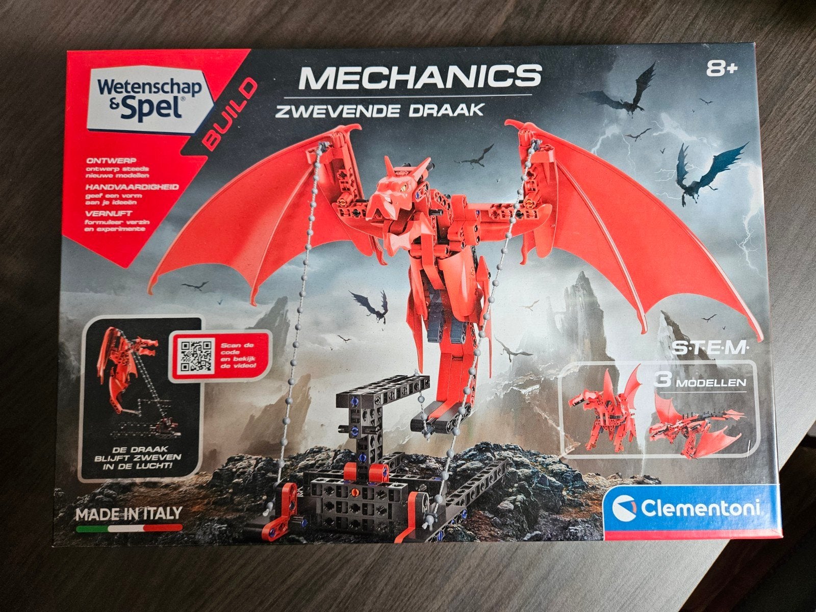 Clementoni Mechanics Zwevende Draak - Bouwpakket, Ophalen of Verzenden, Zo goed als nieuw, Overige merken