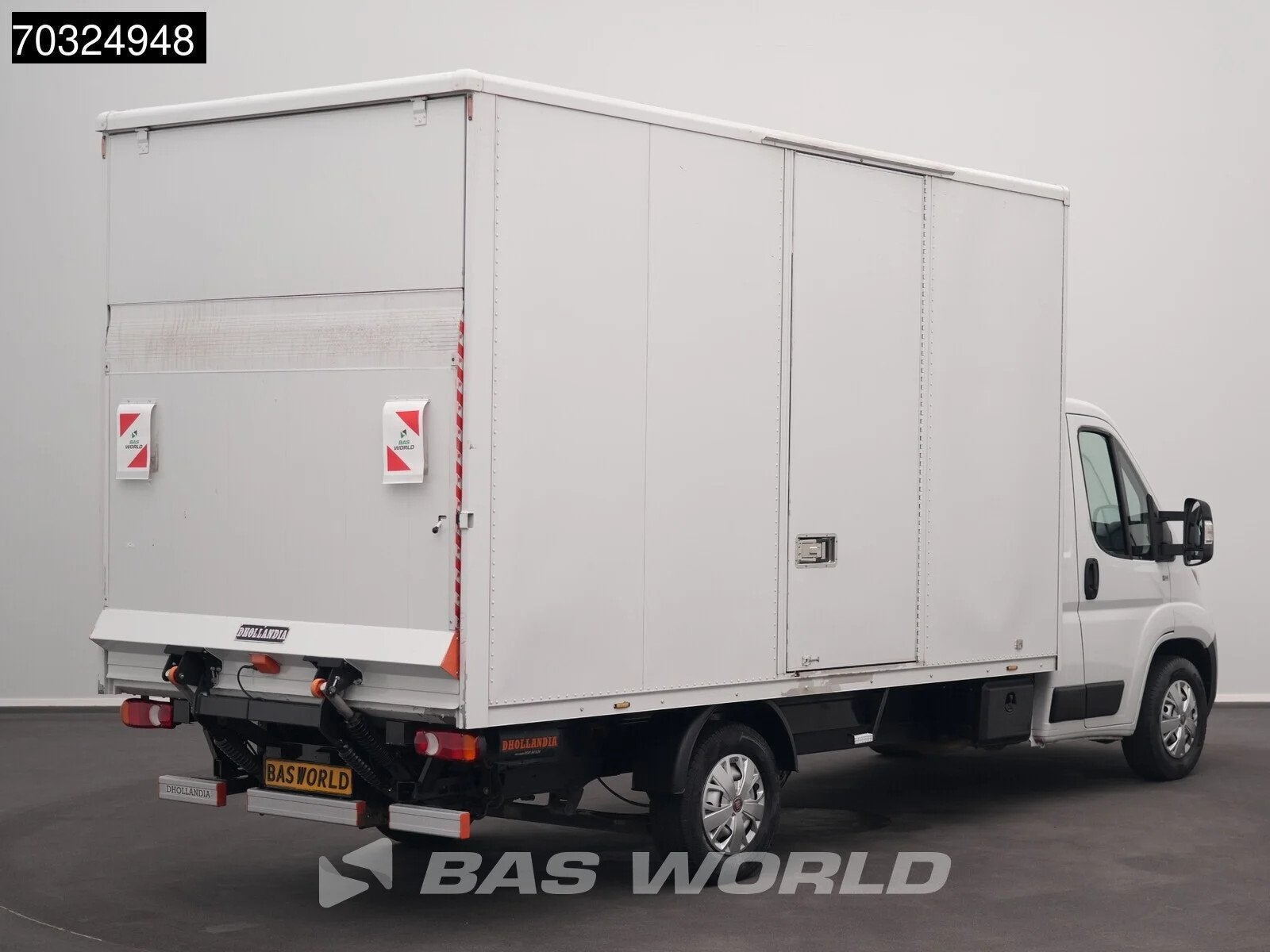 Fiat Ducato 140pk D'Hollandia Laadklep Zijdeur Bakwagen Airc, Stof, Gebruikt, Euro 6, 4 cilinders