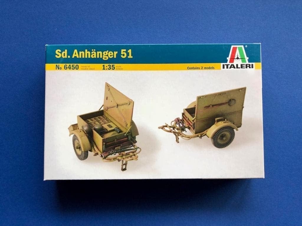 Italeri	6450	Sd. Anhänger 51 (2 models included)	1/35, Tank, Italeri, Verzenden, 1:32 tot 1:50