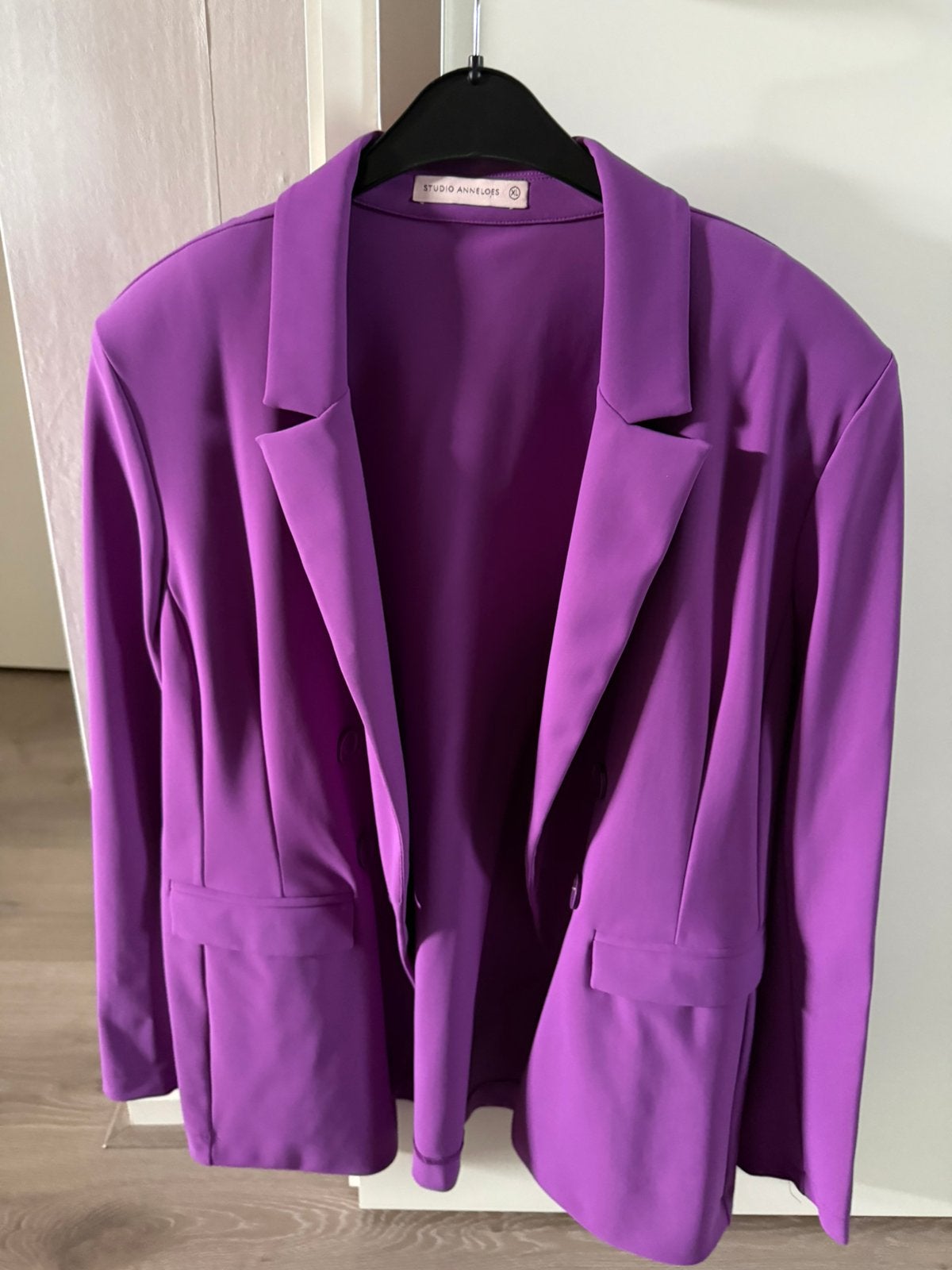 Studio Anneloes xl paars blazer, Verzenden, Zo goed als nieuw, Maat 46/48 (XL) of groter, Paars