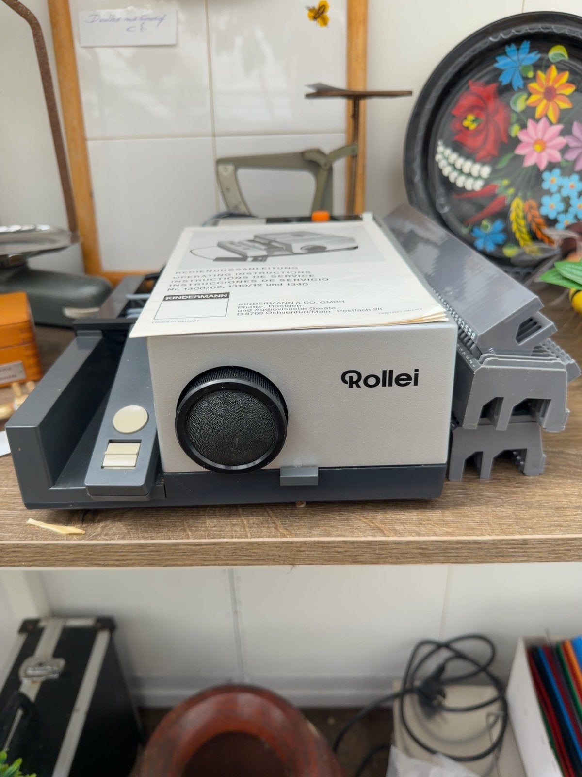 Rollei Kindermann Dia Projector met Magazijnen, Ophalen of Verzenden, Gebruikt