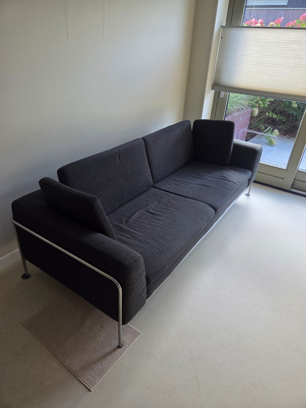 Comfortabele grijze Harvink bank, Huis en Inrichting, Ophalen, Gebruikt, Driepersoons, 75 tot 100 cm