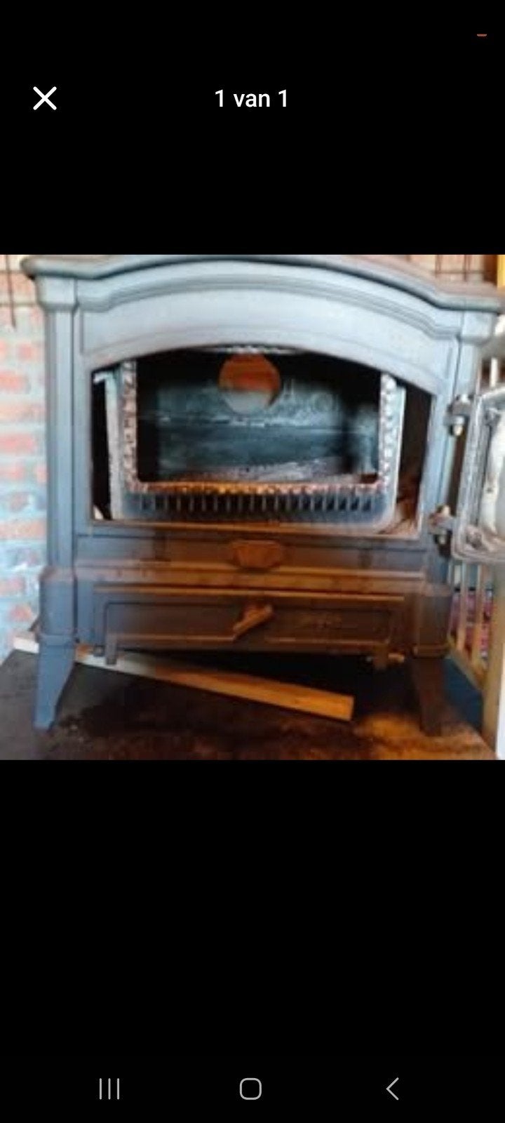Robuuste 12kW Houtkachel - Verwarming voor 100-150m3, Huis en Inrichting, Ophalen, Gebruikt, Houtkachel, Vrijstaand