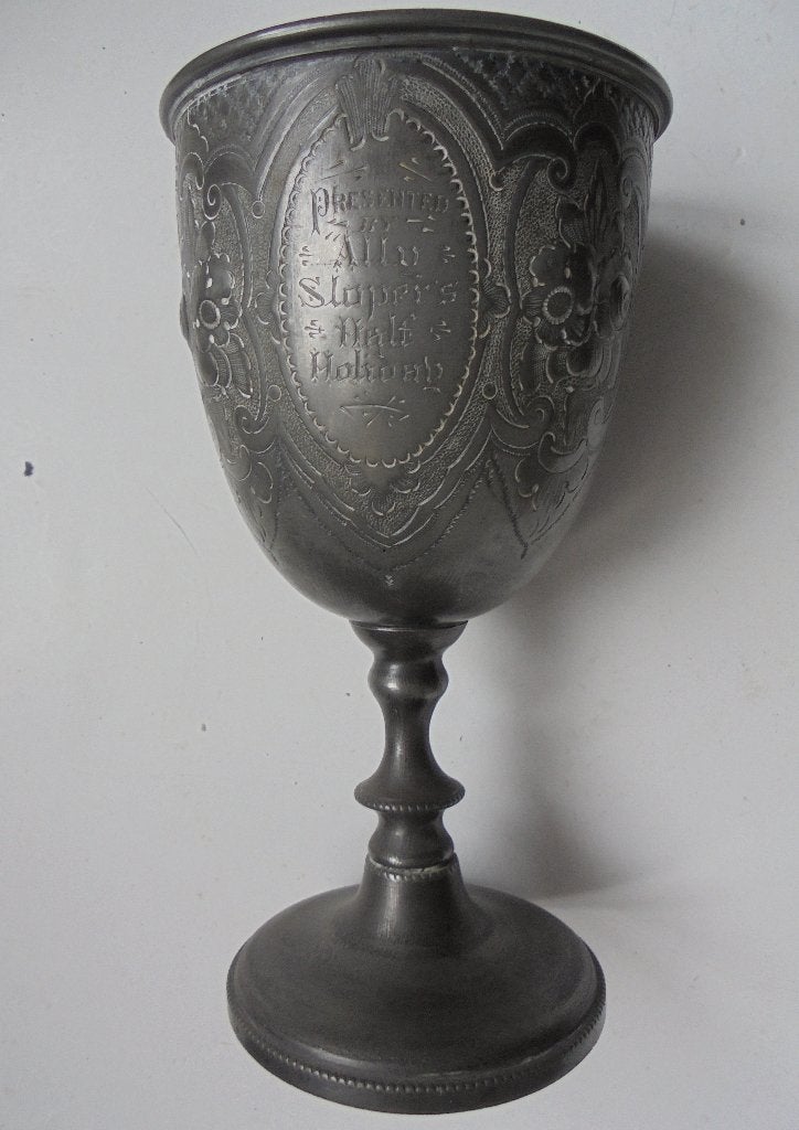 Ally sloper's half holiday tin pewter chalice RARE (K-BKB-1), Ophalen