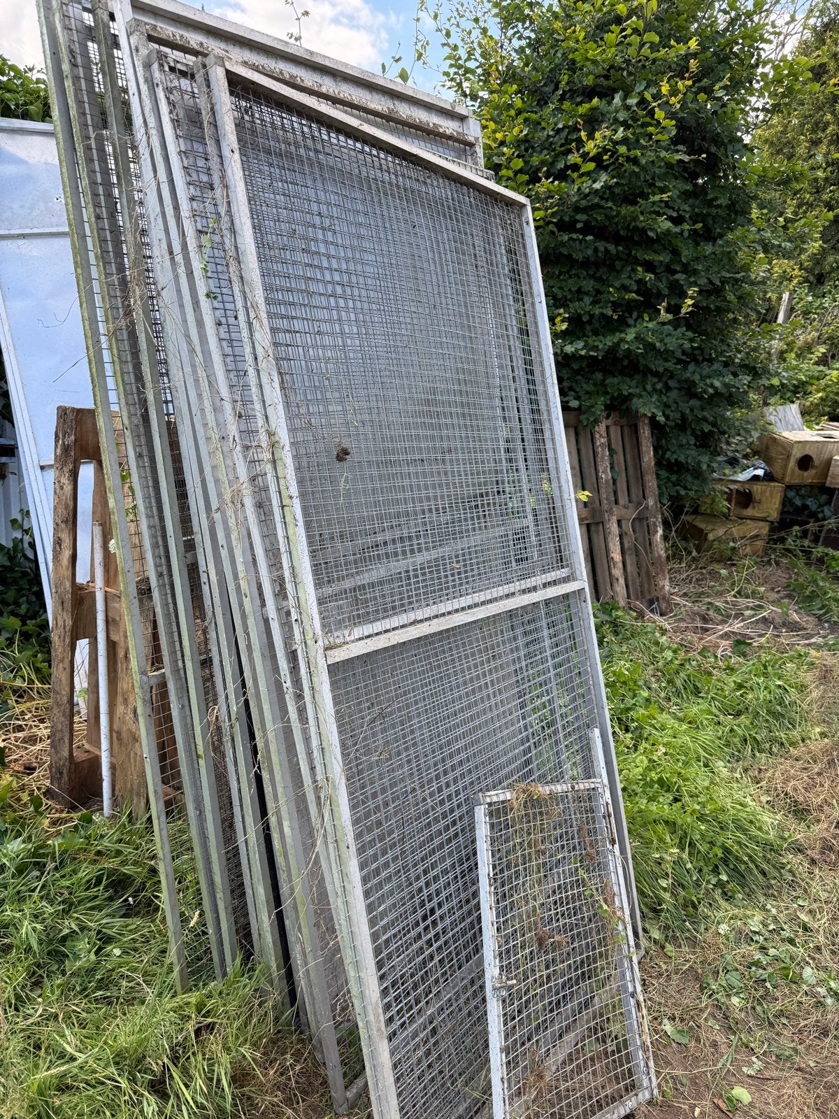 Gaaspanelen voor hekwerk of kooi - Diverse maten, Ophalen, Gebruikt, IJzer, Gaashekwerk