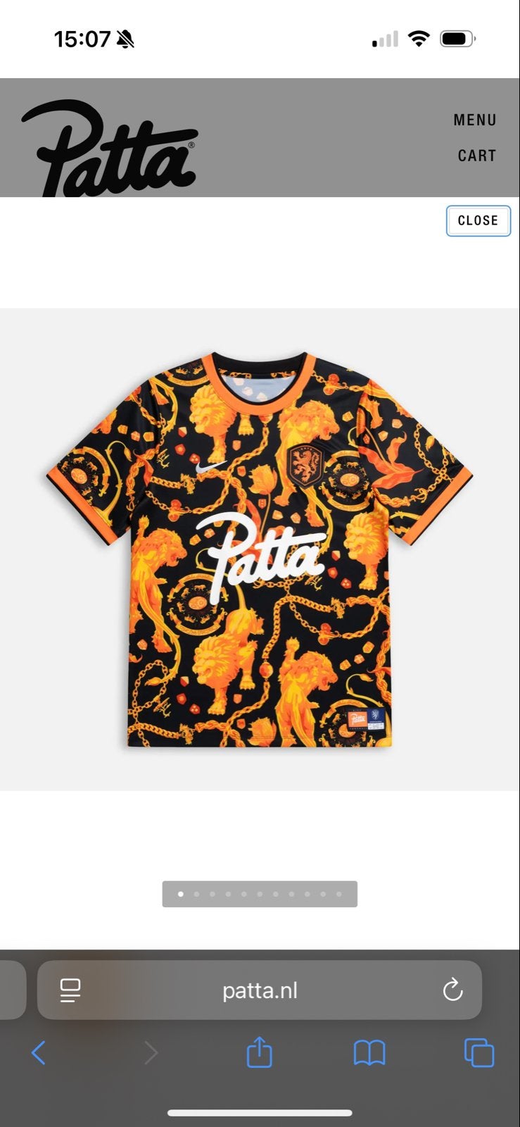 Patta x Nike Oranje Voetbalshirt Maat M, Ophalen of Verzenden, Nieuw, Maat 48/50 (M), Zwart