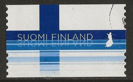 Finland 12, vlag, Verzenden, Finland, Gestempeld