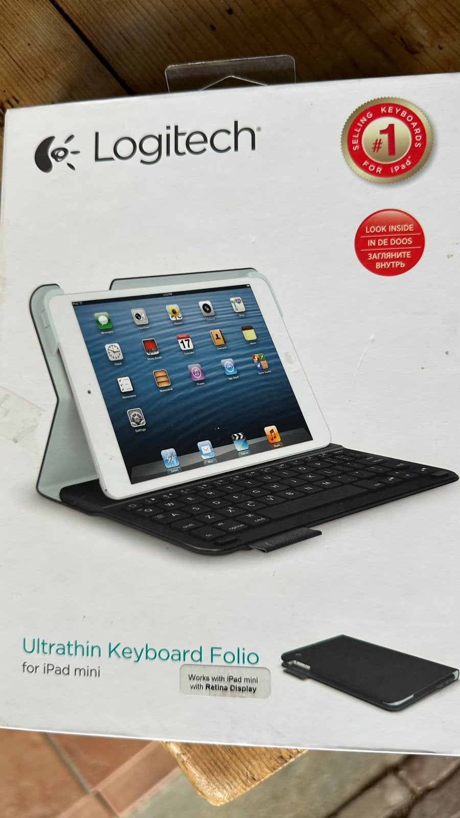 Logitech Ultrathin Keyboard Folio voor iPad mini, Computers en Software, Apple iPads, Nieuw, Apple iPad Mini, Ophalen of Verzenden