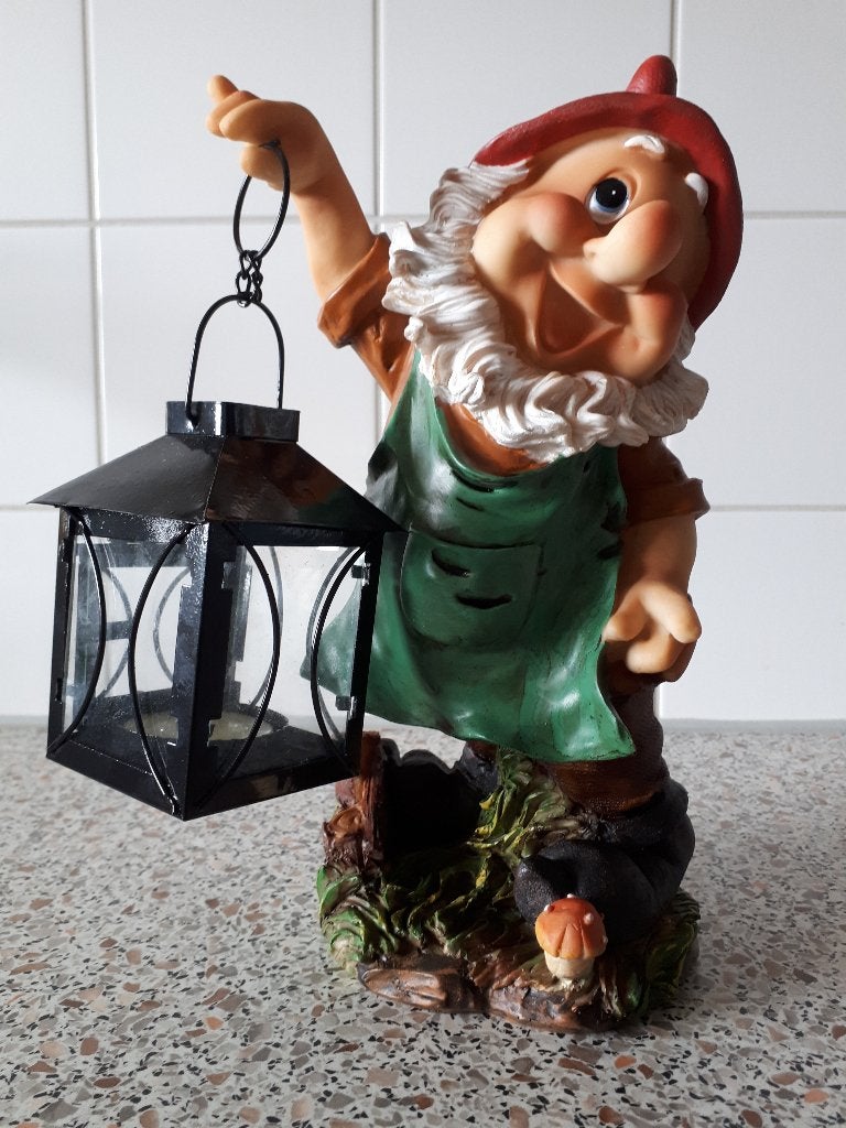 Partylight Kabouter met lantaarn (nieuw), Ophalen of Verzenden, Nieuw, Overige materialen, Tuinkabouter