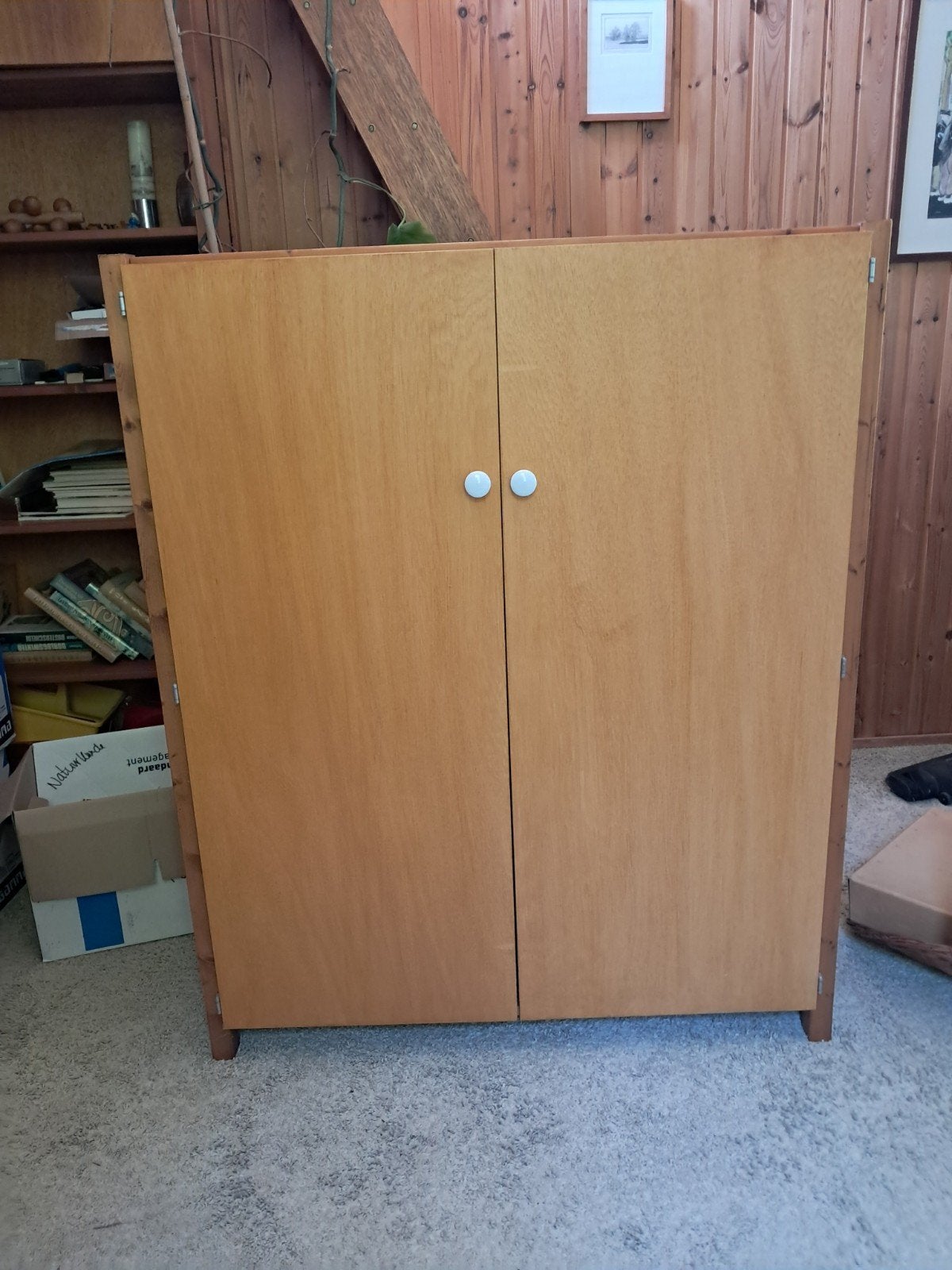 2 Praktische en stevig houten Lundia kastjes (129x106x42 cm), Huis en Inrichting, Kasten | Boekenkasten, Ophalen, 100 tot 150 cm