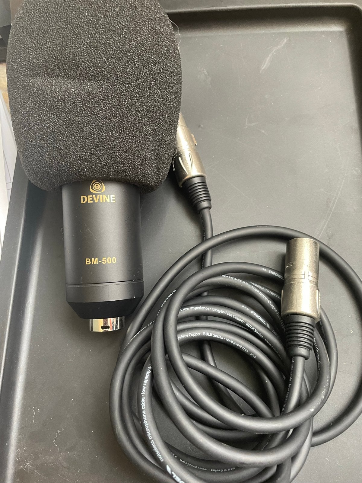 Devine BM-500 Condensator Microfoon + statief innox iva12, Muziek en Instrumenten, Microfoons, Gebruikt, Studiomicrofoon, Ophalen