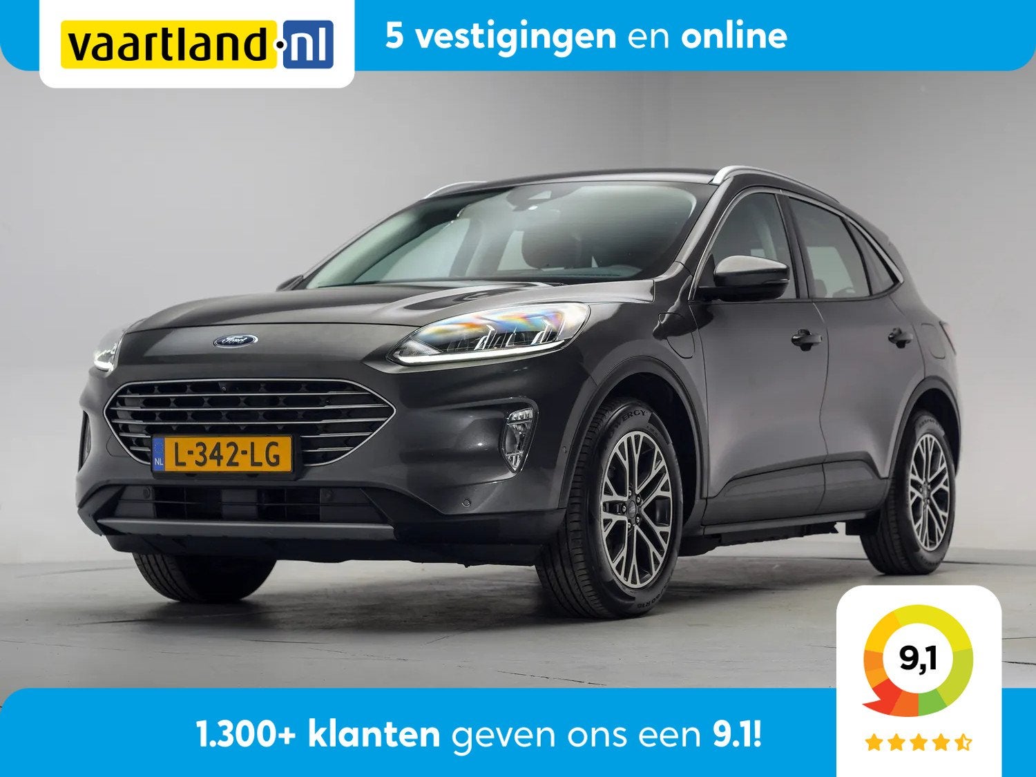 Ford Kuga 2.5 PHEV Titanium Aut. [ Adapt.cruise Winterpakket, Auto's, Automaat, 14 kWh, Gebruikt, 4 cilinders
