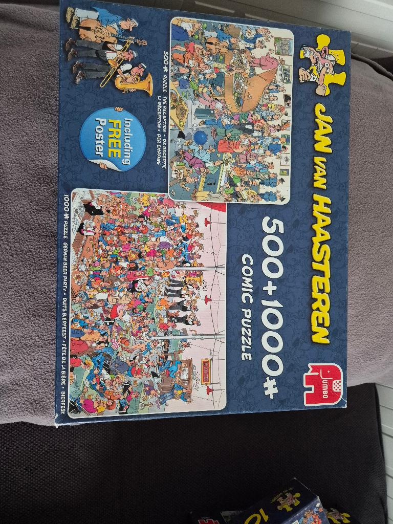 puzzels jan van haasteren, Ophalen, 500 t/m 1500 stukjes, Zo goed als nieuw, Legpuzzel