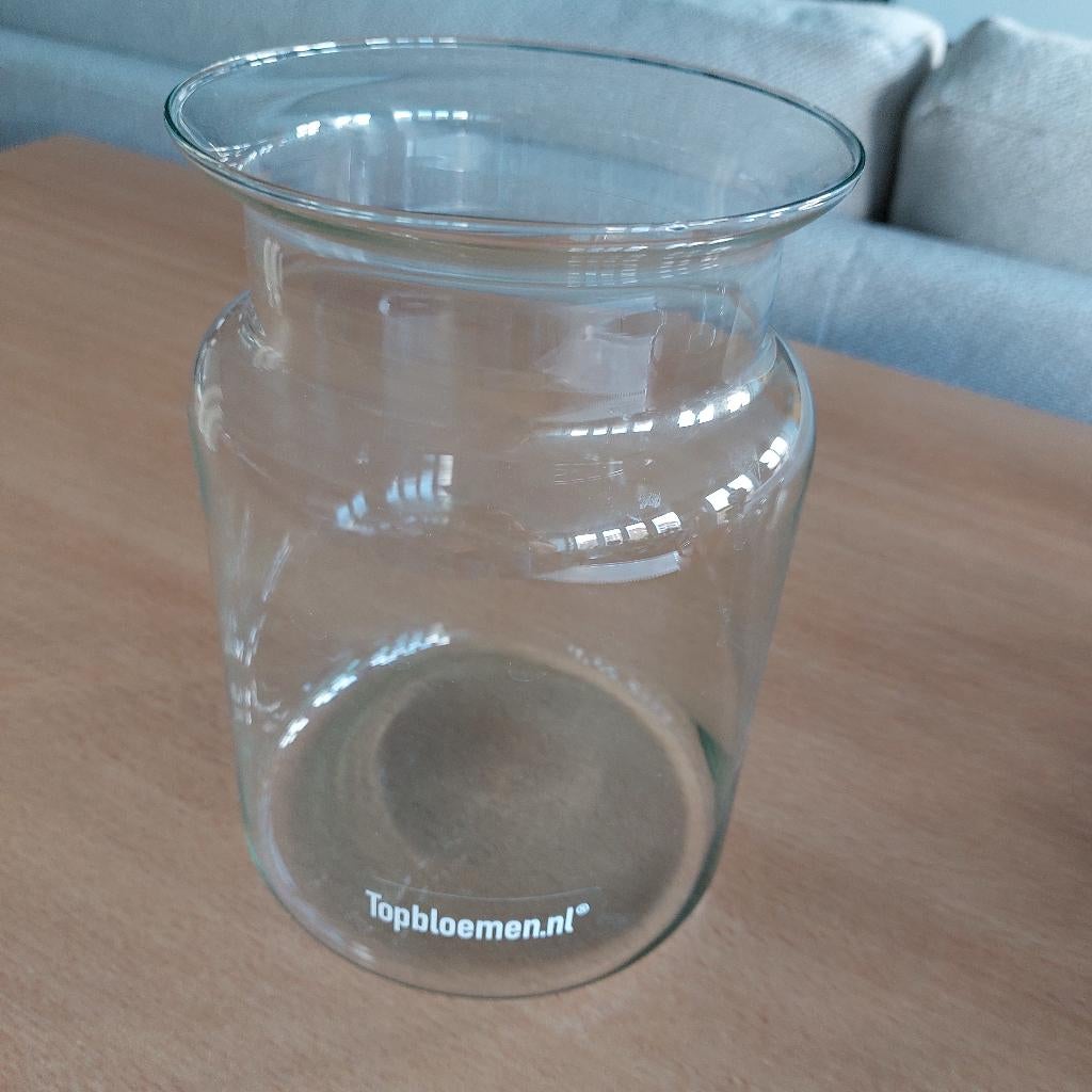 glazen vaas die geleverd wordt bij Topbloemen, Overige kleuren, Nieuw, Ophalen of Verzenden, Glas