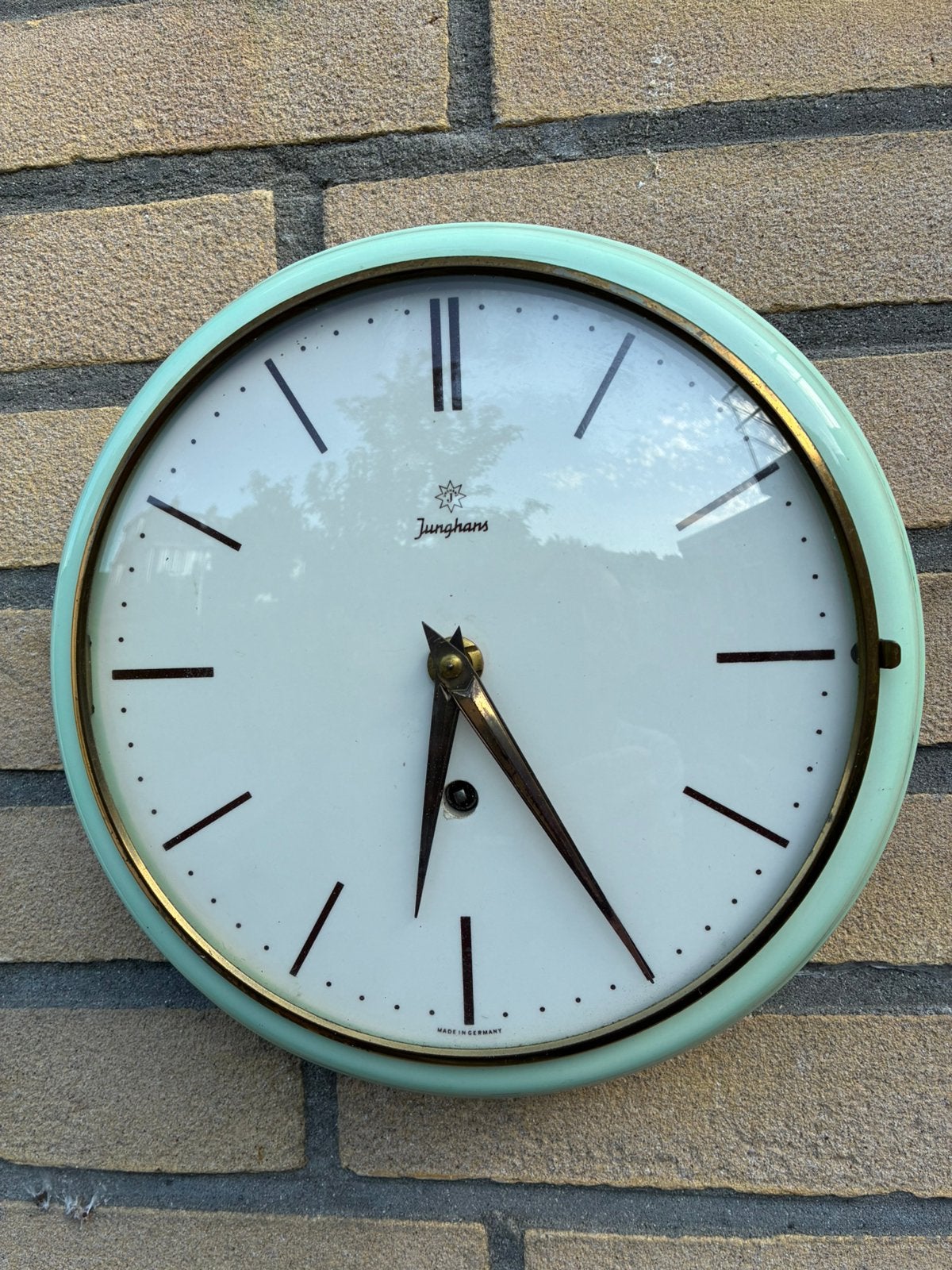 Vintage porseleinen keukenklok van Junghans, Ophalen of Verzenden