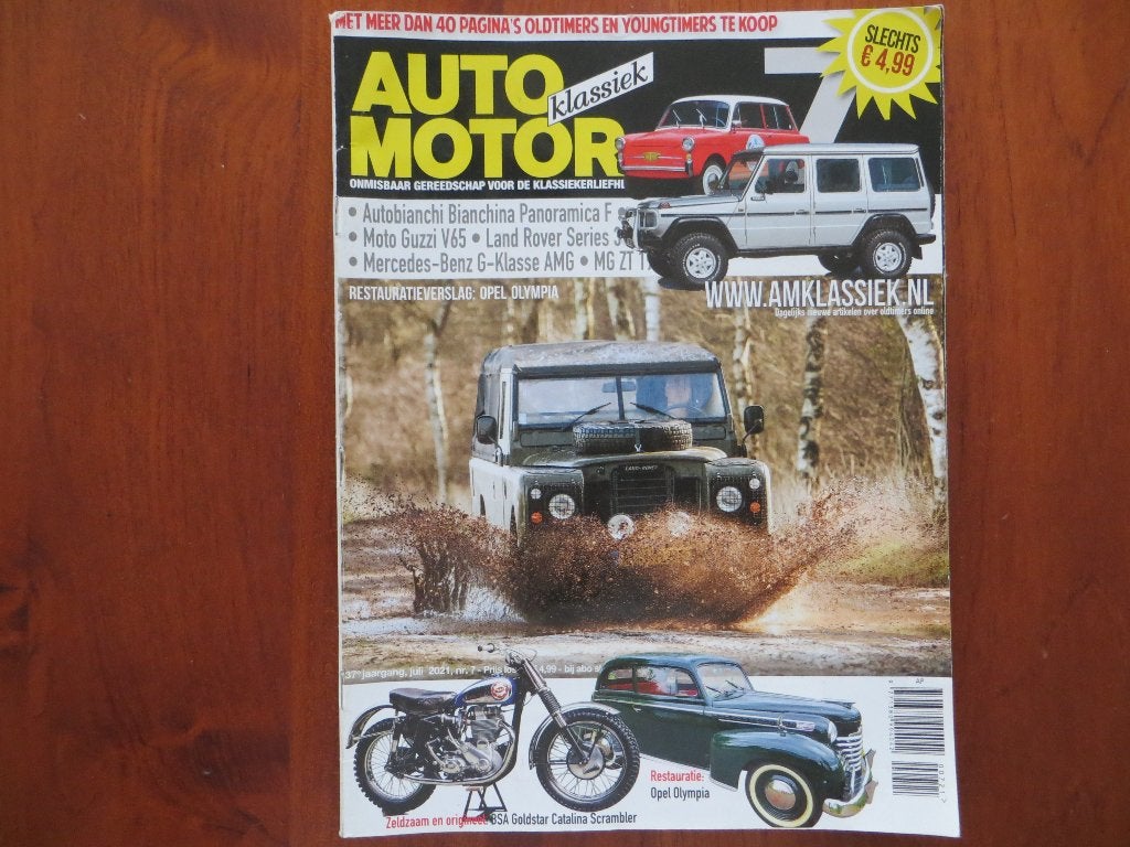Auto Motor Klassiek 7 2021 Autobianchi Bianchina Panoramica, Ophalen of Verzenden, Zo goed als nieuw, Algemeen