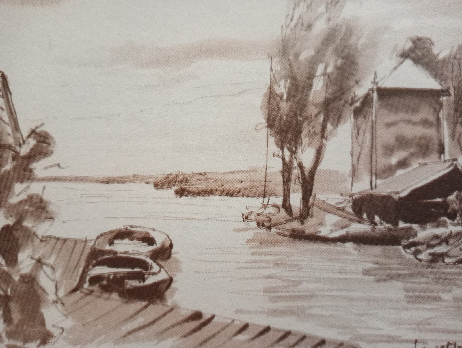 Jisp offset prent, Ophalen of Verzenden, Voor 1940, Gebruikt, Overige onderwerpen