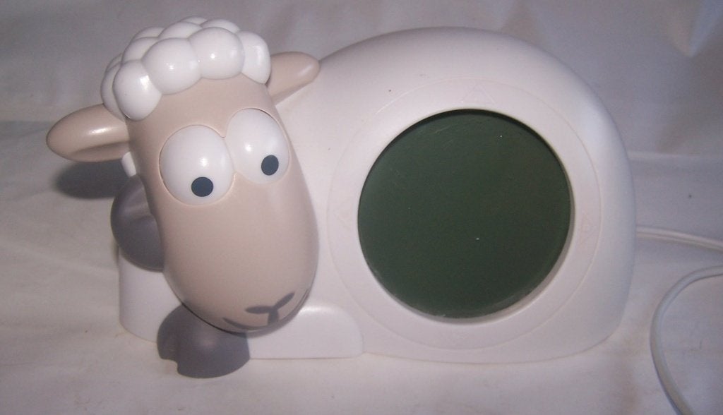 Zazu Sam het schaap slaaptrainer/wekker. Grijs. Nieuwstaat., Ophalen of Verzenden, Zo goed als nieuw, Digitaal