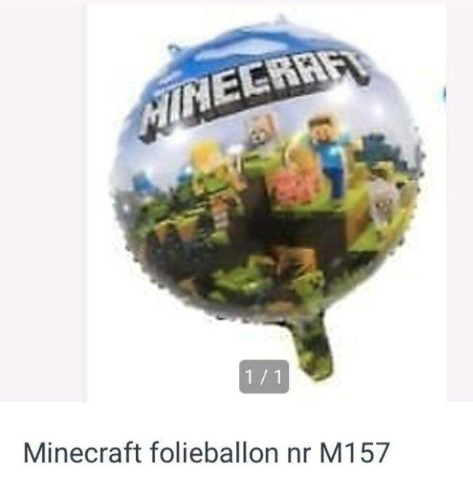 Minecraft ballonnen set nr M157B, Ophalen of Verzenden, Nieuw, Versiering, Verjaardag