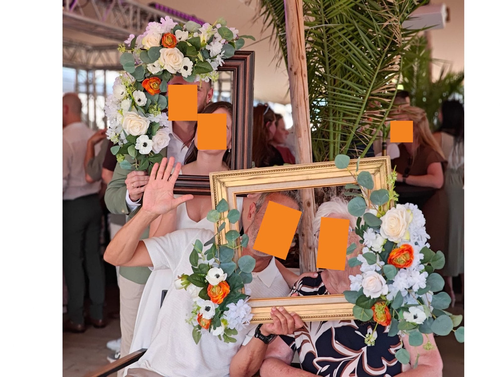 Fotolijsten met bloemen voor feestelijke foto's bruiloft, Ophalen, Zo goed als nieuw, Feestartikel, Geboorte of Huwelijk
