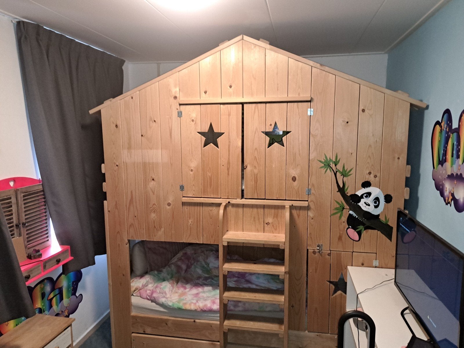 Boomhut bed/stapelbed, Kinderen en Baby's, Kinderkamer | Stapelbedden en Hoogslapers, Ophalen, Gebruikt, Stapelbed