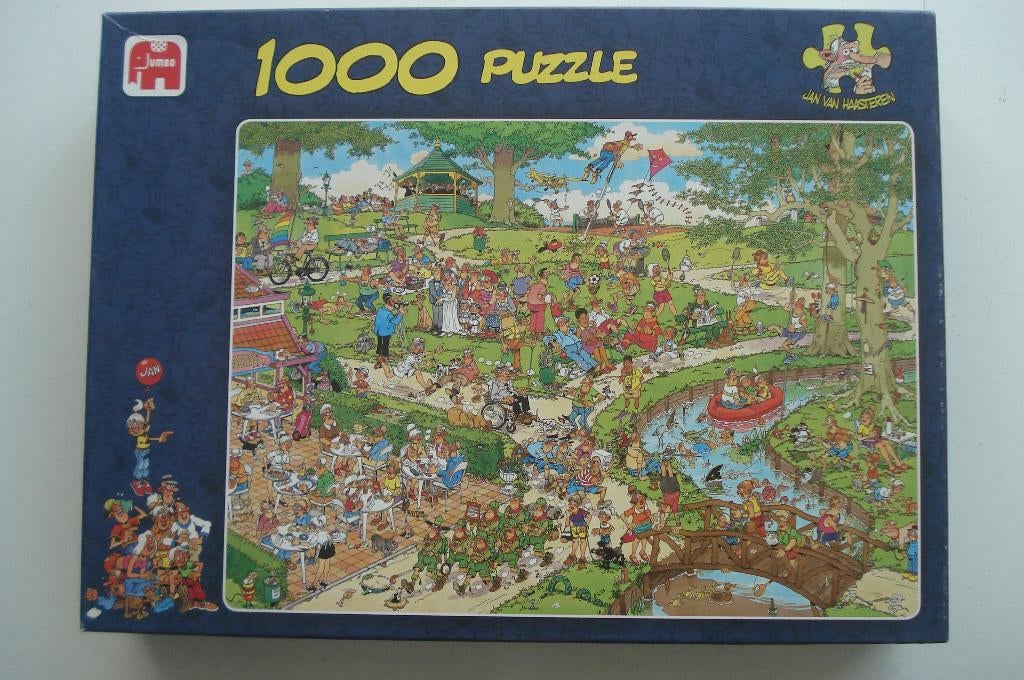 Jan van Haasteren Puzzel 1000 - Het Park, Ophalen of Verzenden, 500 t/m 1500 stukjes, Gebruikt, Legpuzzel