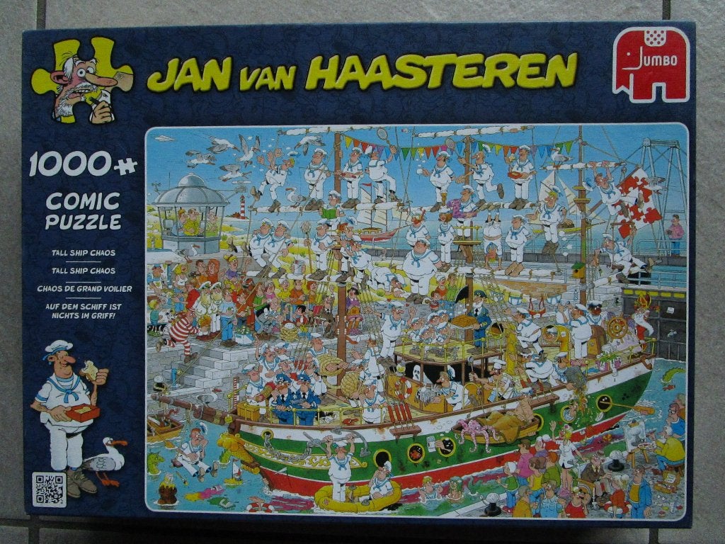 JAN VAN HAASTEREN : TALL SHIP CHAOS 1000 stukjes Nr.19014, Ophalen of Verzenden, 500 t/m 1500 stukjes, Zo goed als nieuw, Legpuzzel