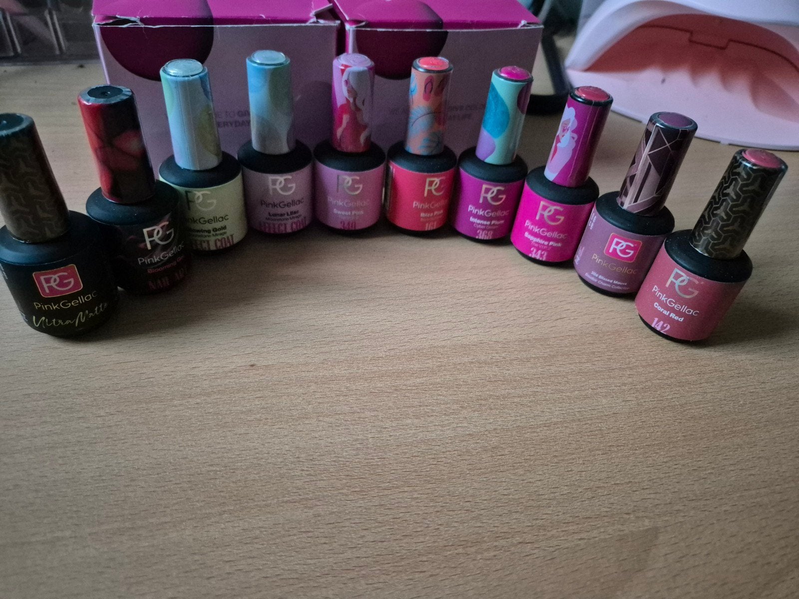 9 pink gellac, Sieraden, Tassen en Uiterlijk, Uiterlijk | Cosmetica en Make-up, Ophalen of Verzenden, Nieuw, Overige kleuren, Handen en Nagels