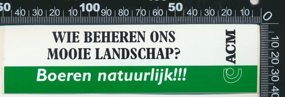 Sticker: ACM - Wie beheren ons mooie landschap, Verzamelen, Ophalen of Verzenden, Zo goed als nieuw, Bedrijf of Vereniging