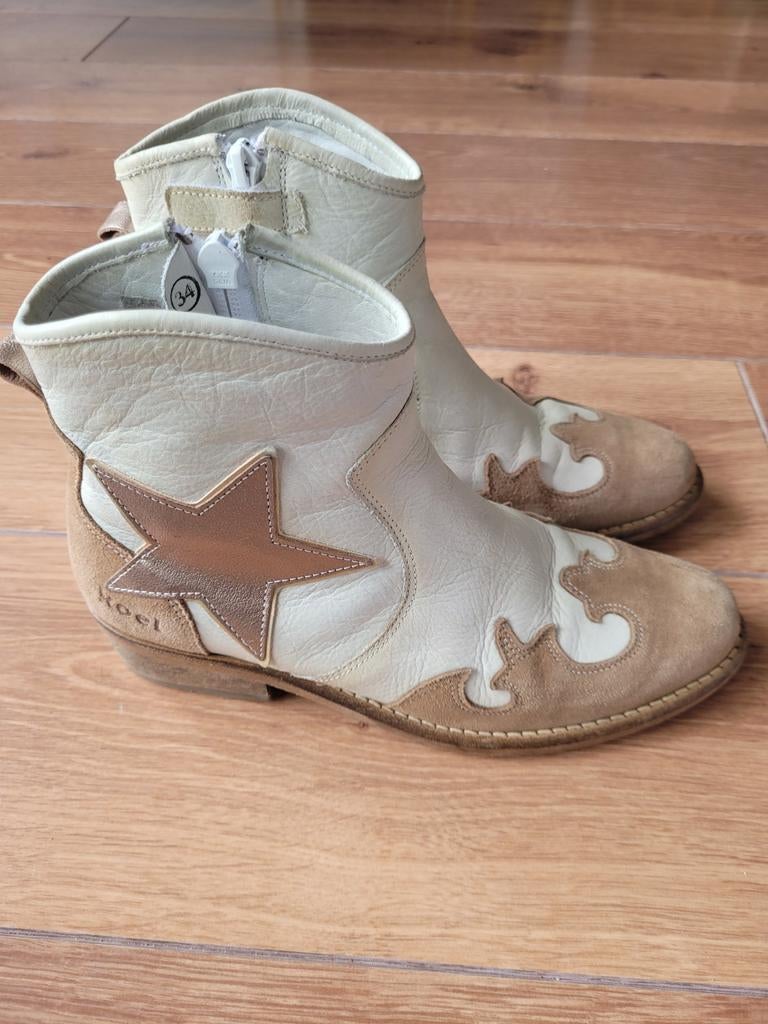 Koel4kids leren laarsjes mt 34 - zgan!, Kinderen en Baby's, Ophalen of Verzenden, Zo goed als nieuw, Meisje, Laarzen