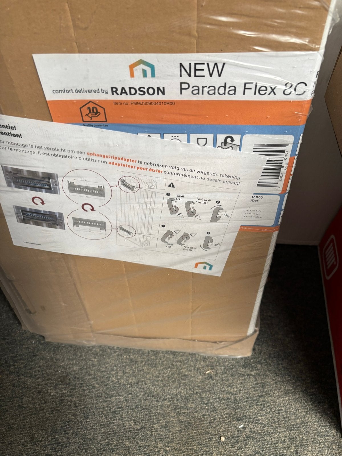 Nieuwe Radson Parada Flex 8C Radiator 900x400 T33, Ophalen, Radiator, Nieuw, 60 tot 150 cm