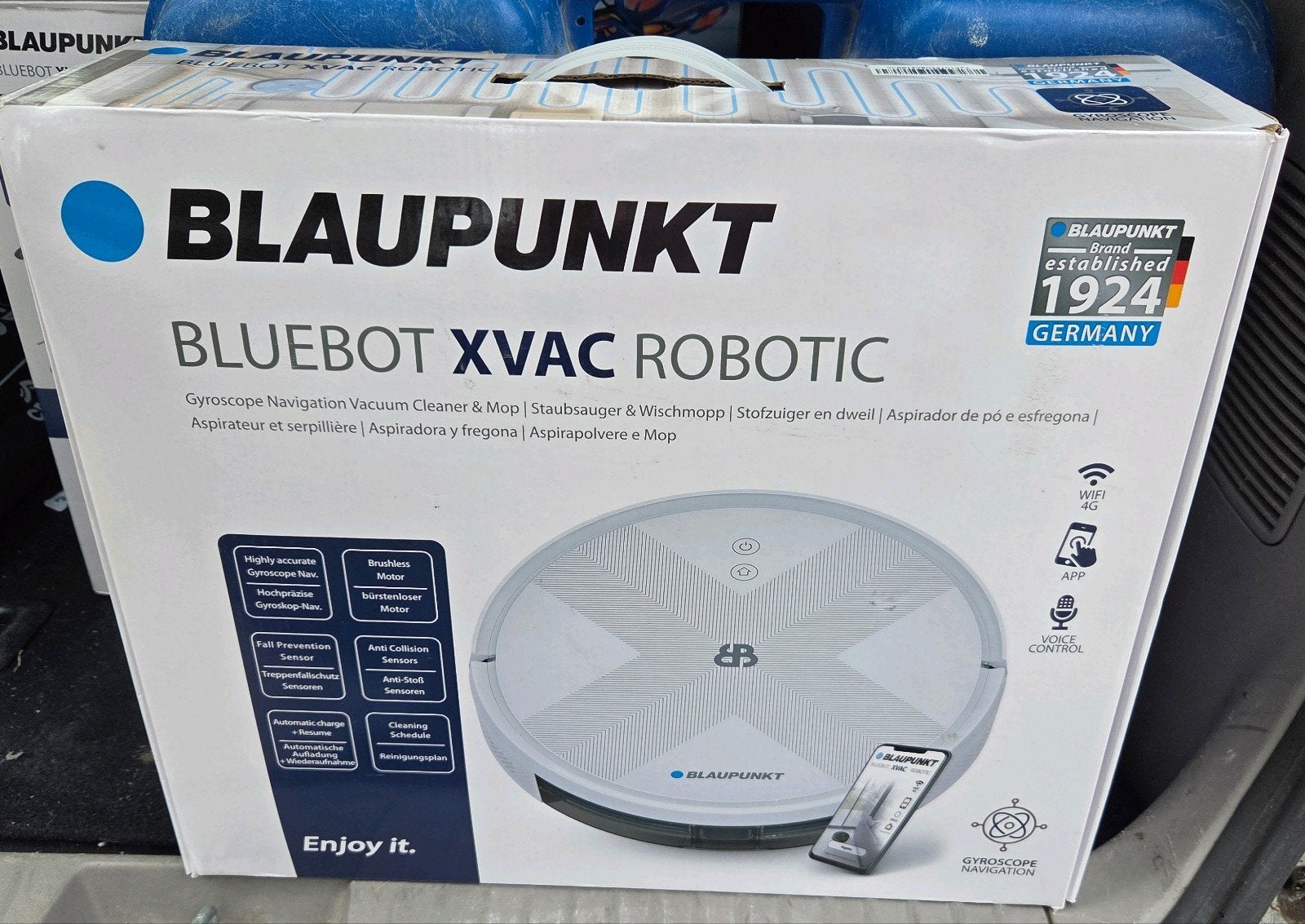 Blaupunkt Bluebot XVAC Robotic Stofzuiger & Dweil, Ophalen, Overige merken, Bedienbaar via app, Nieuw