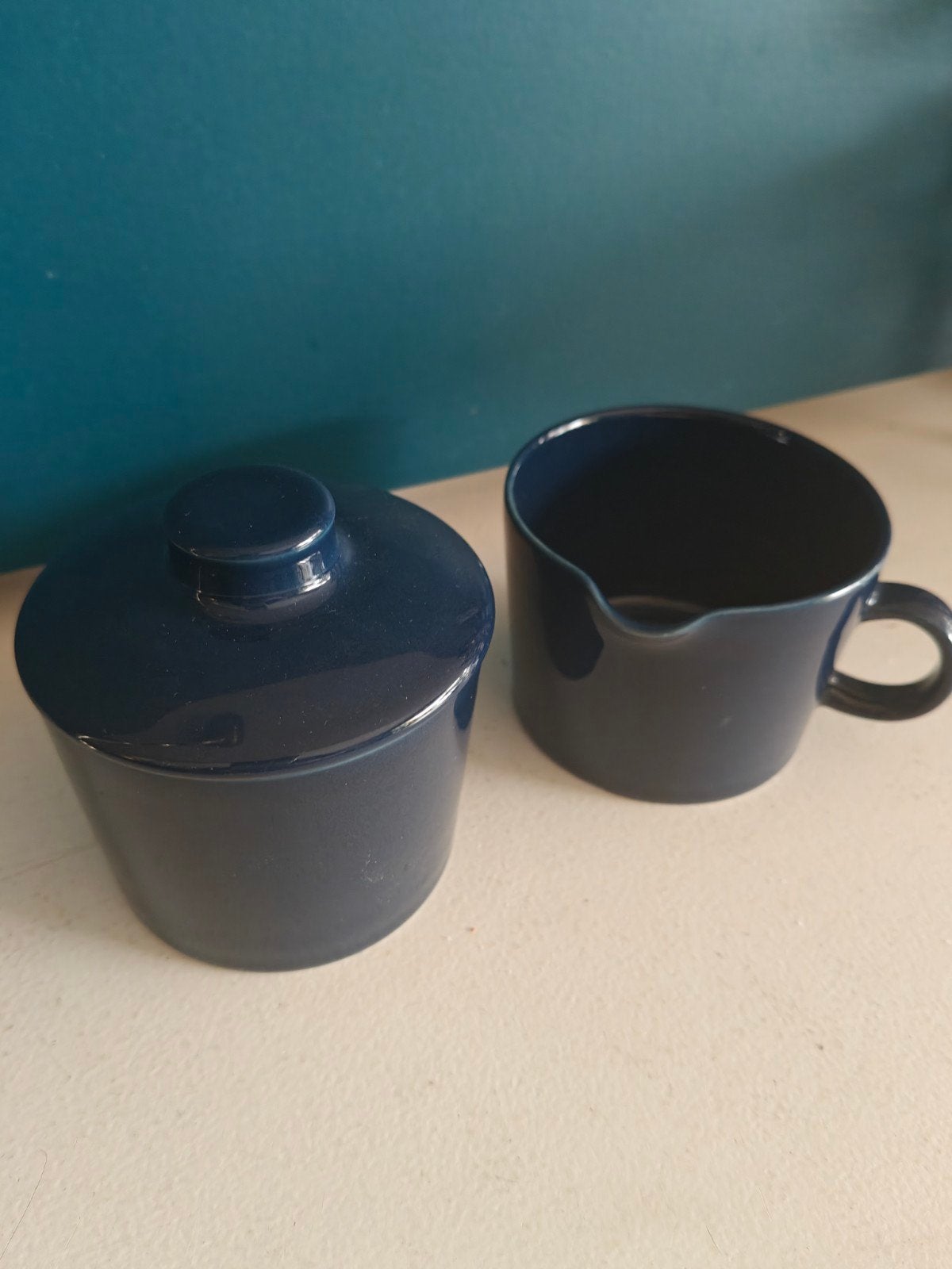 Arabia KILTA Iittala TEEMA (suiker) potje + (melk) kannetje, Ophalen of Verzenden, Overige stijlen, Porselein, Gebruikt