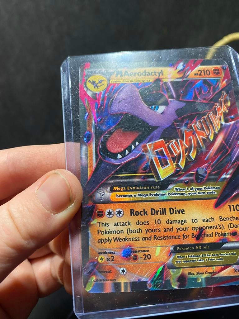 Zeldzame MA Aerodactyl Pokémon kaart - Goede staat, Ophalen of Verzenden, Zo goed als nieuw, Losse kaart