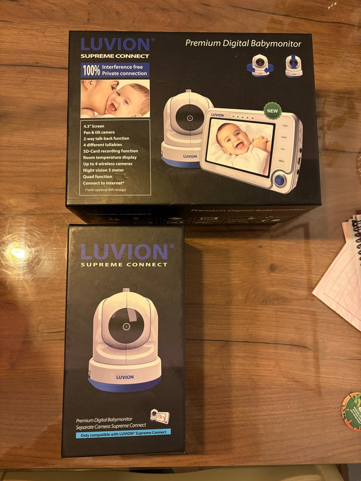 Luvion Supreme Connect babyfoon zonder wifi, Kinderen en Baby's, Ophalen, Gebruikt, 100 tot 250 meter, Camera