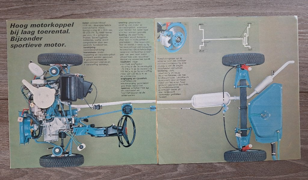 FIAT 128 brochure folder uit 1969-70, Ophalen of Verzenden, Gelezen, Overige merken